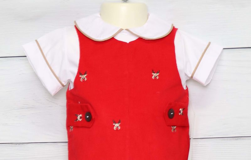 Baby Boy Christmas Outfit, Baby Boy First Christmas Romper 292213 - product images  of 