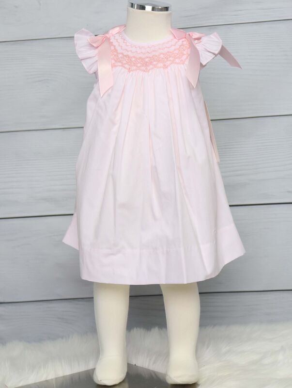 Baby Girl Dress, Pink Smocked Dress, Zuli Kids 413906 -DD106 - product images  of 