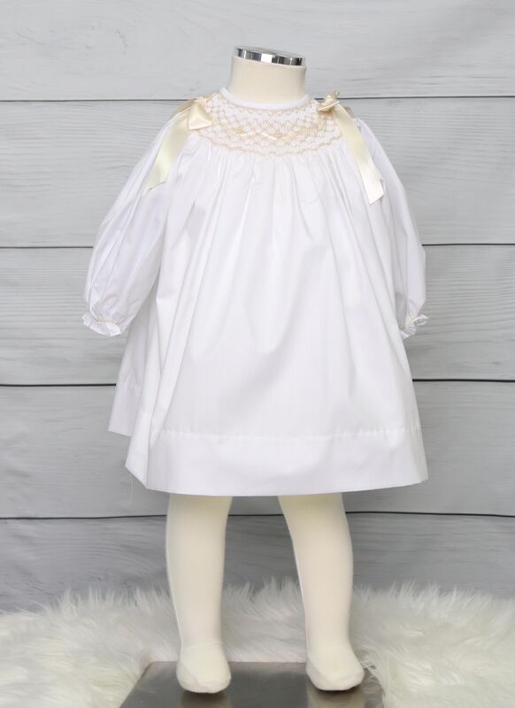 Smocked Baby Dress, Baby Flower Girl Dresses, Zuli Kids 412469-BB024 - product images  of 