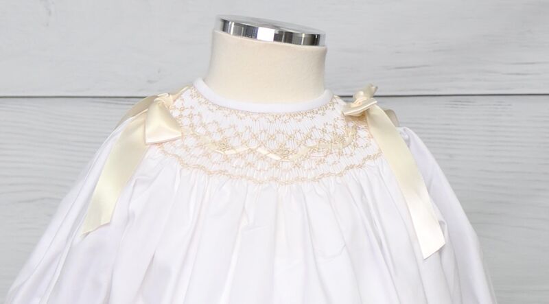 Smocked Baby Dress, Baby Flower Girl Dresses, Zuli Kids 412469-BB024 - product images  of 
