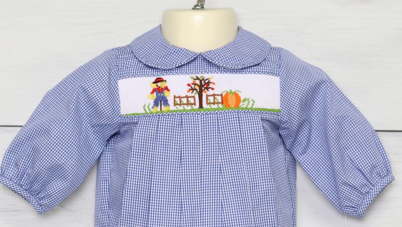 Baby Boy Thanksgiving Outfits, Thanksgiving Smocked Outift, Zuli Kids 412900-DD254 - product images  of 