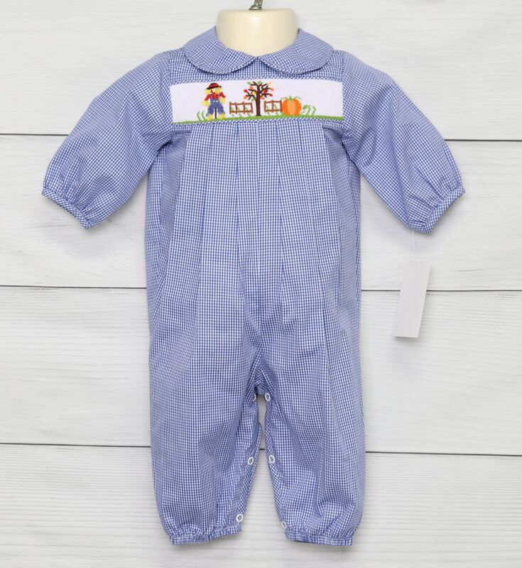Baby Boy Thanksgiving Outfits, Thanksgiving Smocked Outift, Zuli Kids 412900-DD254 - product images  of 