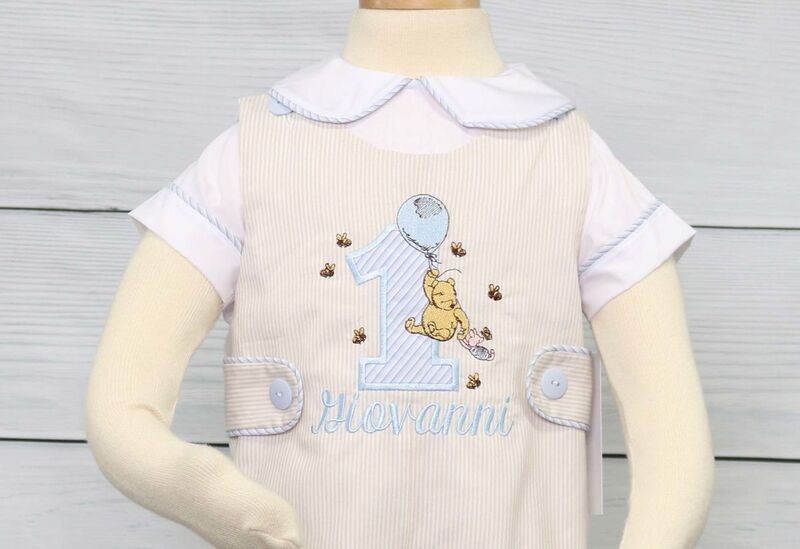 Baby Boy First Birthday Outfit, Winnie the Pooh Birthday 294072L - product images  of 