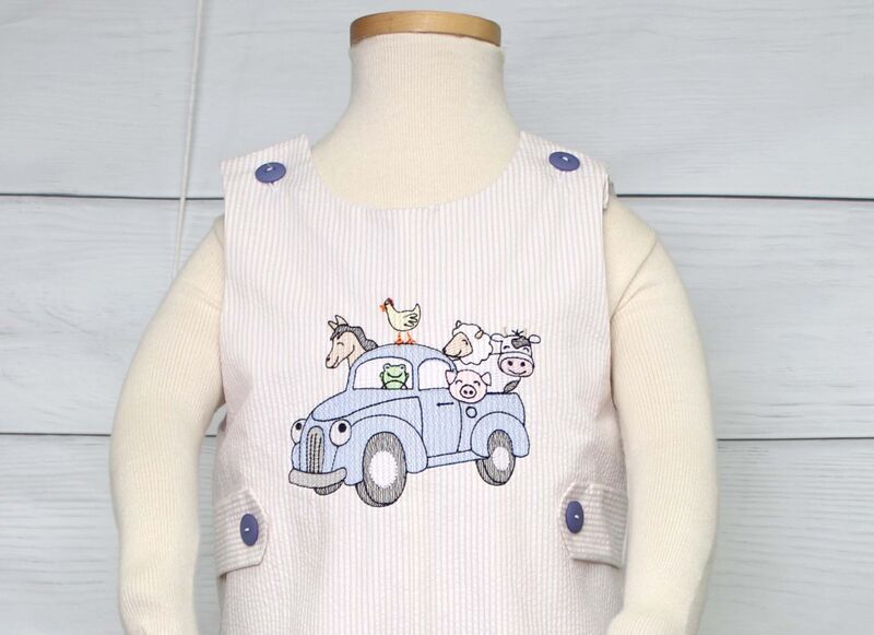 Little Blue Truck First Birthday Outfit –Toddler Romper by Zuli Kids 295414 - product images  of 
