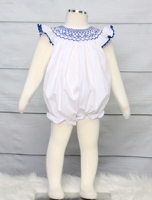 Smocked Baby Clothes, Baby Girl Clothes Boutique, Toddler Bubble Romper 412714 - DD109 - product images  of 