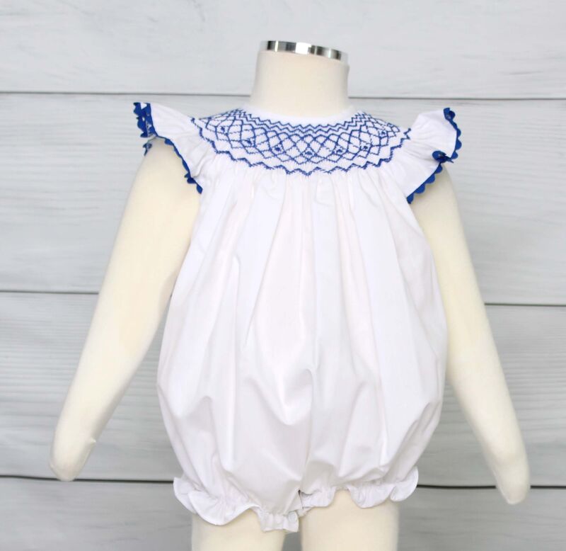 Smocked Baby Clothes, Baby Girl Clothes Boutique, Toddler Bubble Romper 412714 - DD109 - product images  of 
