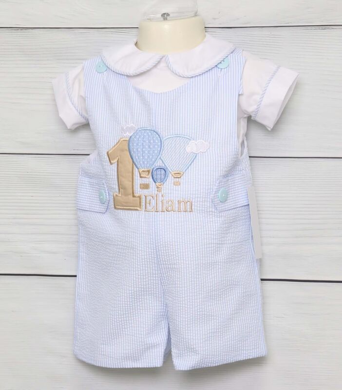 Boys First Birthday Outfit - Hot Air Balloon Birthday Outfit by Zuli Kids 294607 - product images  of 