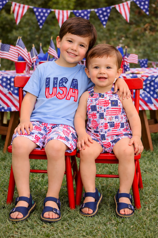 Toddler Boy Short Sets, 4th of July Baby Boy Outfit, Zuli Kids 293953 - product images  of 