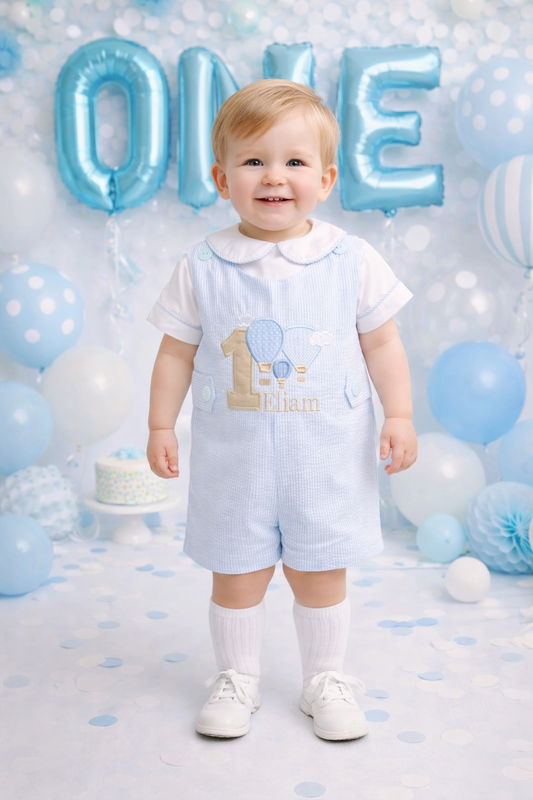 Boys First Birthday Outfit, Hot Air Balloon Birthday 294503 - product images  of 