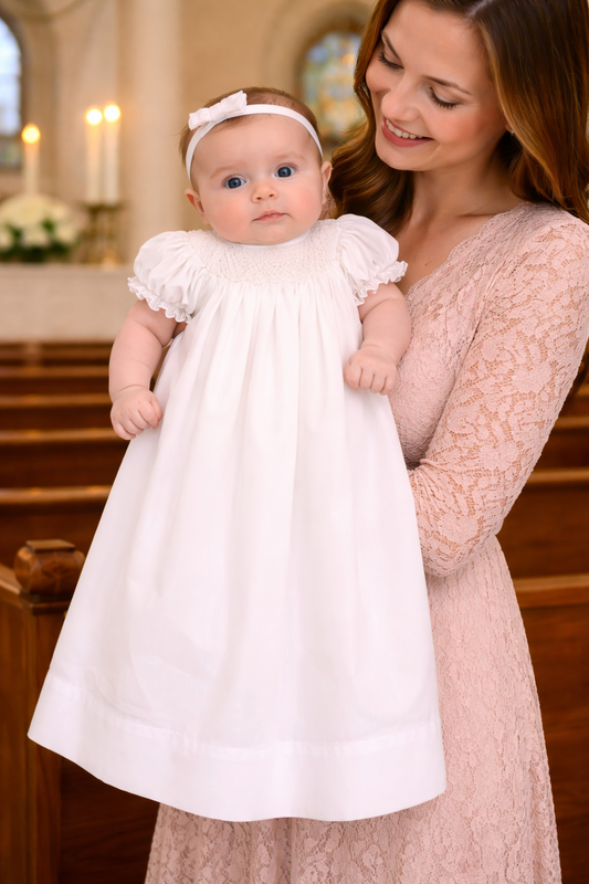 Baby Baptism Dress - Baby Girl Christening Dress - Infant Baptism Dress by Zuli Kids 412710 -DD105 - product images  of 