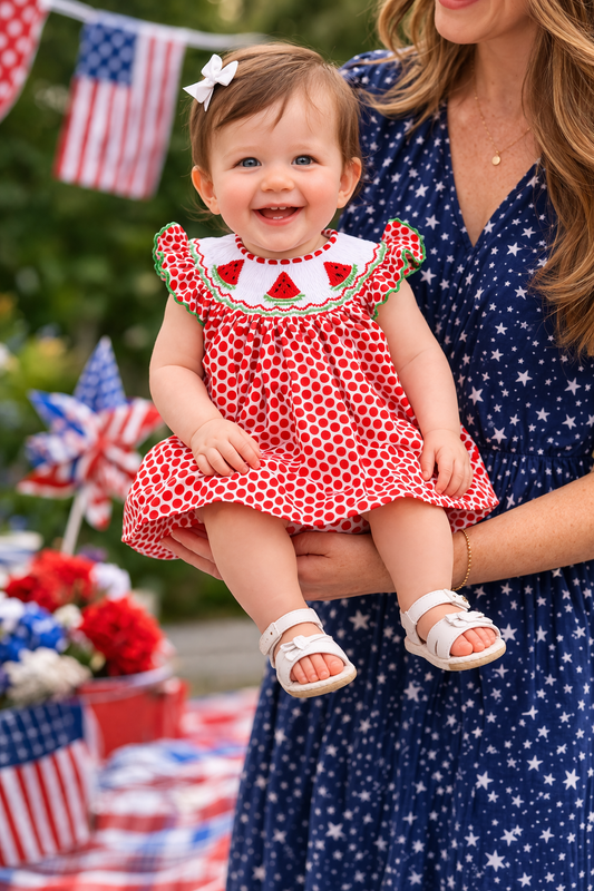 Baby Fourth of July Outfit, Smocked Baby Dresses, Zuli Kids  412140 -A140 - product images  of 