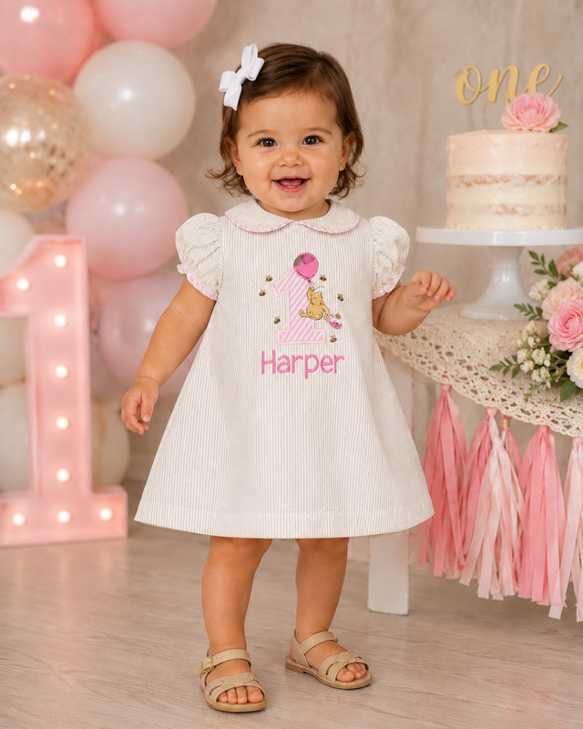 First Birthday Outfit for Baby Girl - Pooh Bear Party byZuli Kids   294936 - product images  of 
