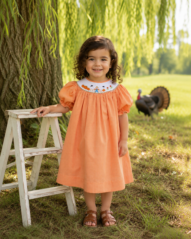 Girls Thanksgiving Outfit, Thanksgiving Dress Girl, Zuli Kids 412532 CC035 - product images  of 