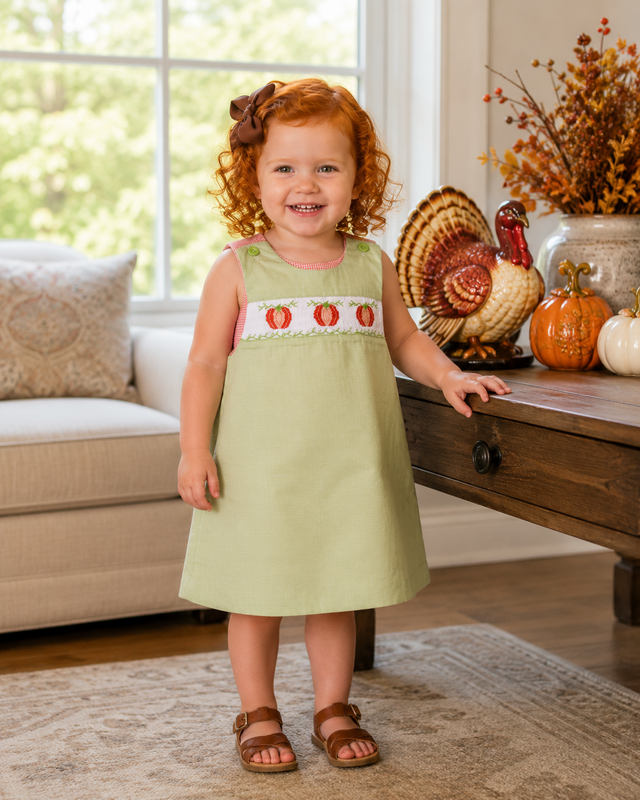  Baby Girl Thanksgiving Dress, Smocked Dresses, Zuli Kids 412658-CC233 - product images  of 