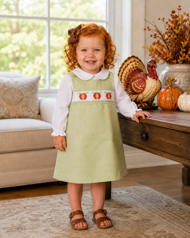  Baby Girl Thanksgiving Dress, Smocked Dresses, Zuli Kids 412658-CC233 - product images  of 