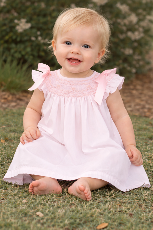  Smocked Easter Dress - Newborn Baby Girl - Baby Girl Dresses - Smocked Infant Dress by Zuli Kids 412618-CC088 - product images  of 