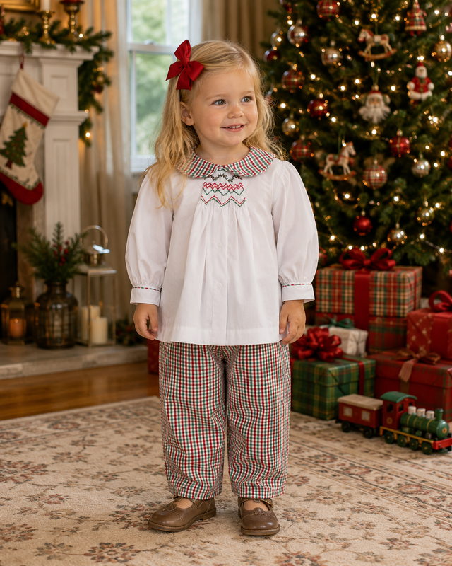 Smocked Dresses, Toddler Girl Christmas Outfit Sz 2T 412246 - product images  of 