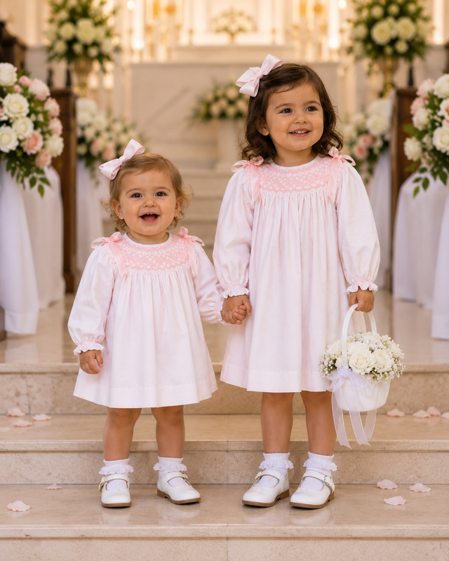 Toddler Flower Girl Dress - Baby Wedding Dresses - Smocked Baby Dresses - Smocked Easter Dress  412468-BB023 - product images  of 
