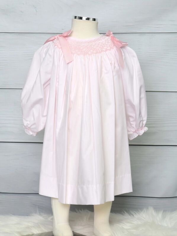Toddler Flower Girl Dress - Baby Wedding Dresses - Smocked Baby Dresses - Smocked Easter Dress  412468-BB023 - product images  of 