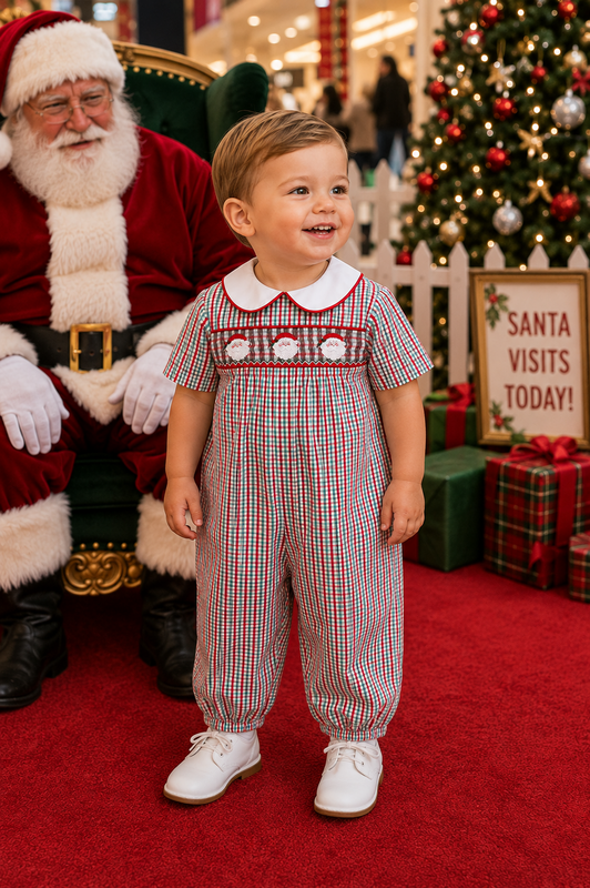 Smocked Outfits for Boys - Christmas Smocked Outfits Boy -  Christmas Bubbles by Zuli Kids 412229-AA137 - product images  of 