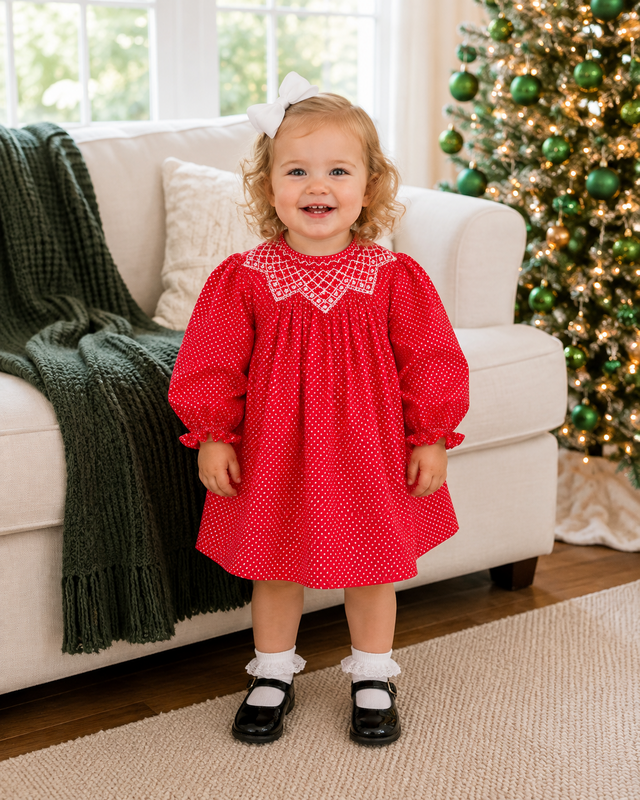 Christmas Dresses for Toddlers - Baby Girl Christmas Dress -Christmas Smocked Dresses 412413-CC019 Zuli Kids - product images  of 