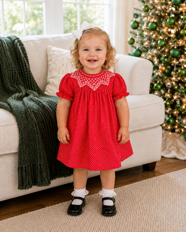 Christmas Dresses for Toddlers - Baby Girl Christmas Dress -Christmas Smocked Dresses 412413-CC019 Zuli Kids - product images  of 