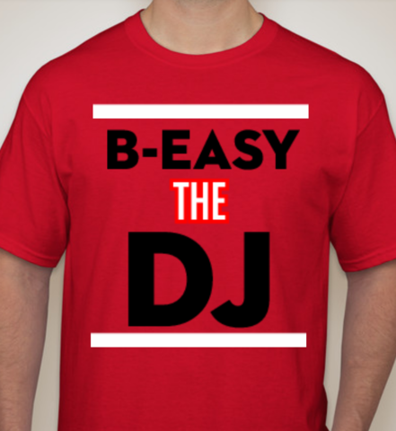 B-Easy,The,DJ,Men's,T-Shirt,-,Red,B-EASY THE DJ, T-SHIRT, RED