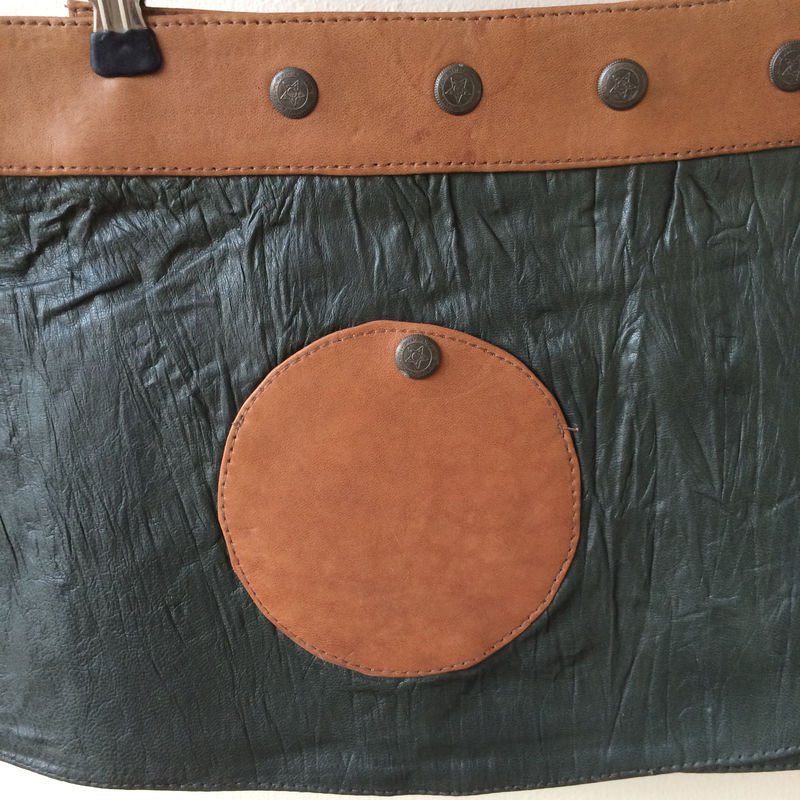 Leather mini skirt - sixties melancholia : BLACK, electric blue, yellow - product images  of 