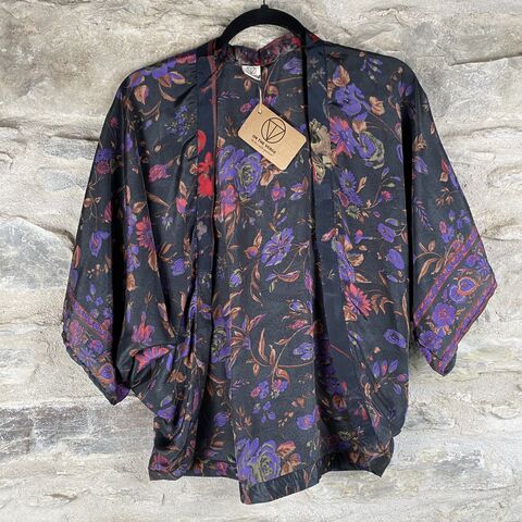 SALE,//,PETITE,KIMONO,STYLE,JACKET,UK8,to,UK12:,grey,,floral,Grey,, floral, Petite, Kimono, style, jacket, handmade, ireland 