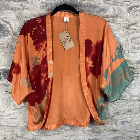 SALE,//,PETITE,KIMONO,STYLE,JACKET,UK8,to,UK12:,salmon,,maroon,,green,Salmon , Petite, Kimono, style, jacket, handmade, ireland 