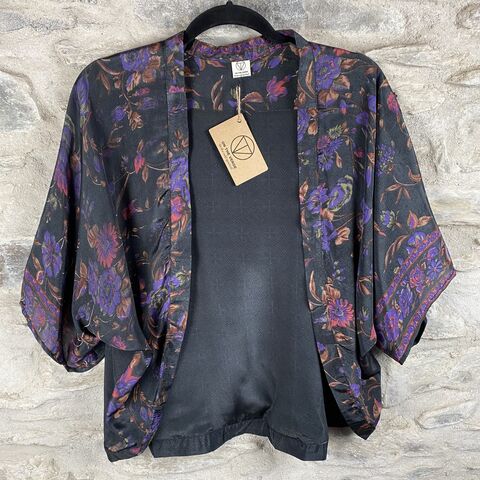 SALE,//,PETITE,KIMONO,STYLE,JACKET,UK8,to,UK12:,grey,,floral,Grey,, floral, Petite, Kimono, style, jacket, handmade, ireland 