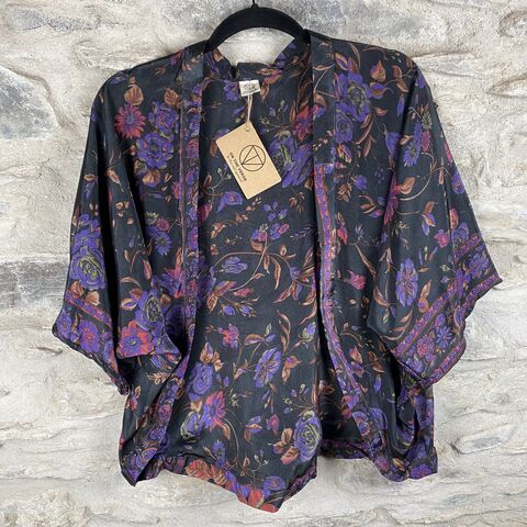 SALE,//,PETITE,KIMONO,STYLE,JACKET,UK8,to,UK12:,grey,,floral,Grey,, floral, Petite, Kimono, style, jacket, handmade, ireland 