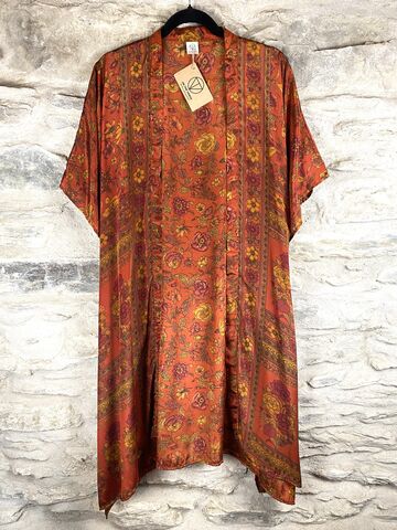 SHORTER,LONG,KIMONO,STYLE,JACKET,ONE,SIZE,UK6,to,22:,autumnal,,burnt,orange,autumnal, burnt orange,, short, long, Kimono, style, jacket, curvy, plus, size, on, the, verge
