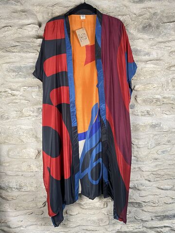 SALE,//,LONG,KIMONO,STYLE,JACKET,ONE,SIZE,UK10,to,28:,black,,blue,,yellow,,red,black, blue, yellow, red , long, Kimono, style, jacket, curvy, plus, size, on, the, verge