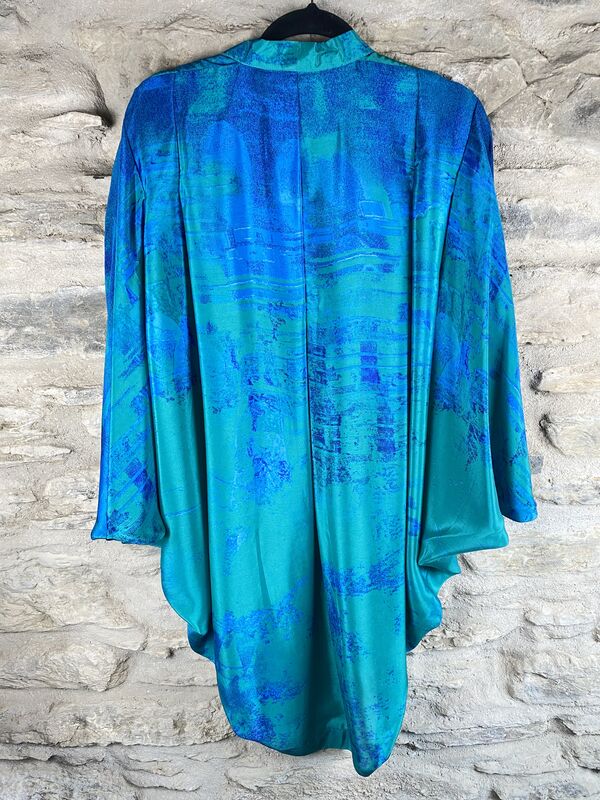 SALE // ORIGINAL KIMONO style jacket UK8 to UK14: 3 blues - product images  of 