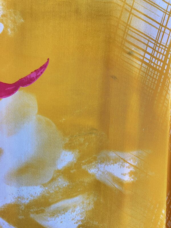 SALE // SHORTER LONG KIMONO STYLE JACKET ONE SIZE UK10 to 28:  white, yellow, pink  - product images  of 