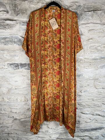 SALE,//,LONG,KIMONO,STYLE,JACKET,ONE,SIZE,UK10,to,28:,golden,and,autumnal,Golden, autumnal , long, Kimono, style, jacket, curvy, plus, size, on, the, verge