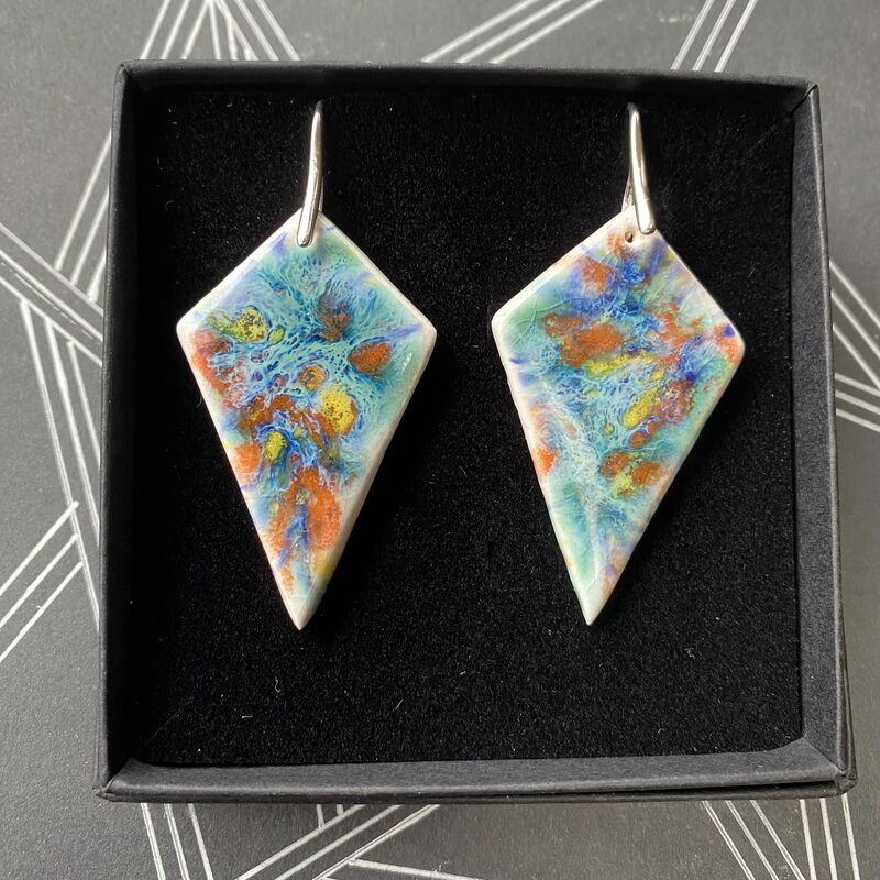 LAVVŌ LARGE KITE DROP EARRINGS: summer burst of colours  - product images  of 
