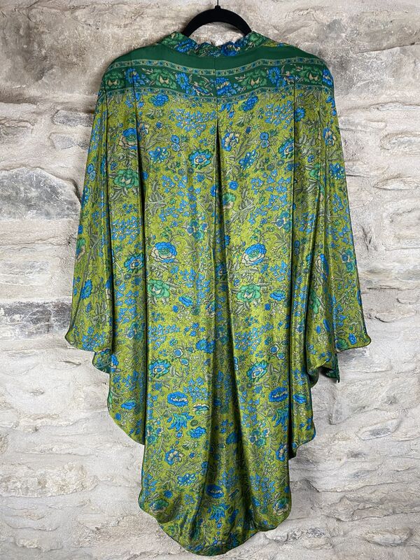 ORIGINAL KIMONO style jacket UK8 to UK14: lime green, floral - product images  of 