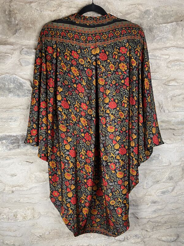 ORIGINAL KIMONO style jacket UK8 to UK14: black, red, yellow, floral  - product images  of 