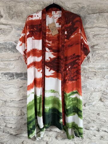 SALE,//,SHORTER,LONG,KIMONO,STYLE,JACKET,ONE,SIZE,UK10,to,28:,white,,orange,,green,white, orange, green  , long, Kimono, style, jacket, curvy, plus, size, on, the, verge