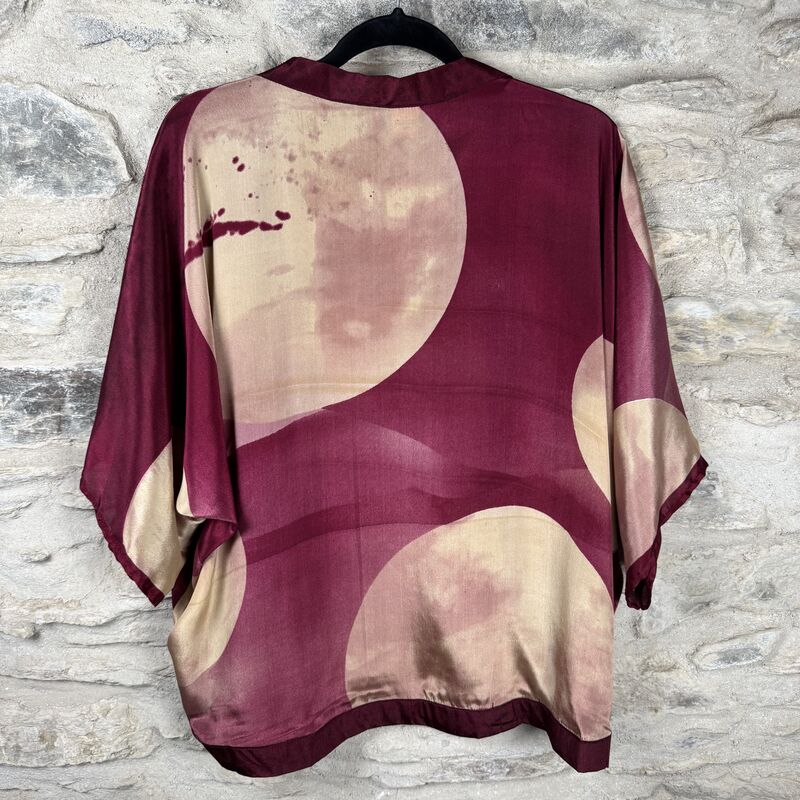 SALE // PETITE KIMONO STYLE JACKET UK8 to UK12: purple full moon - product images  of 