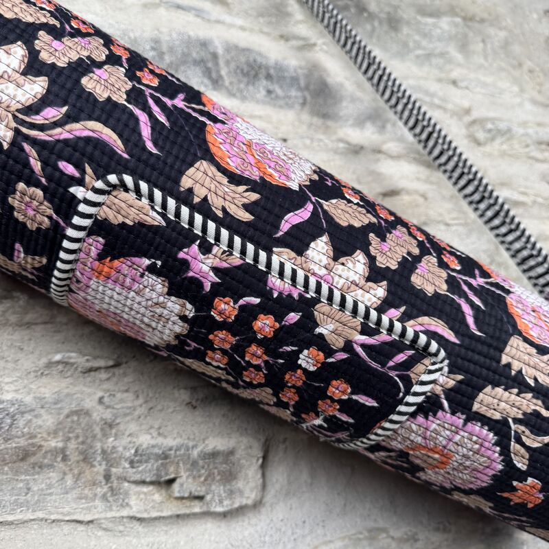 COTTON YOGA MAT BAG: black, floral - product images  of 
