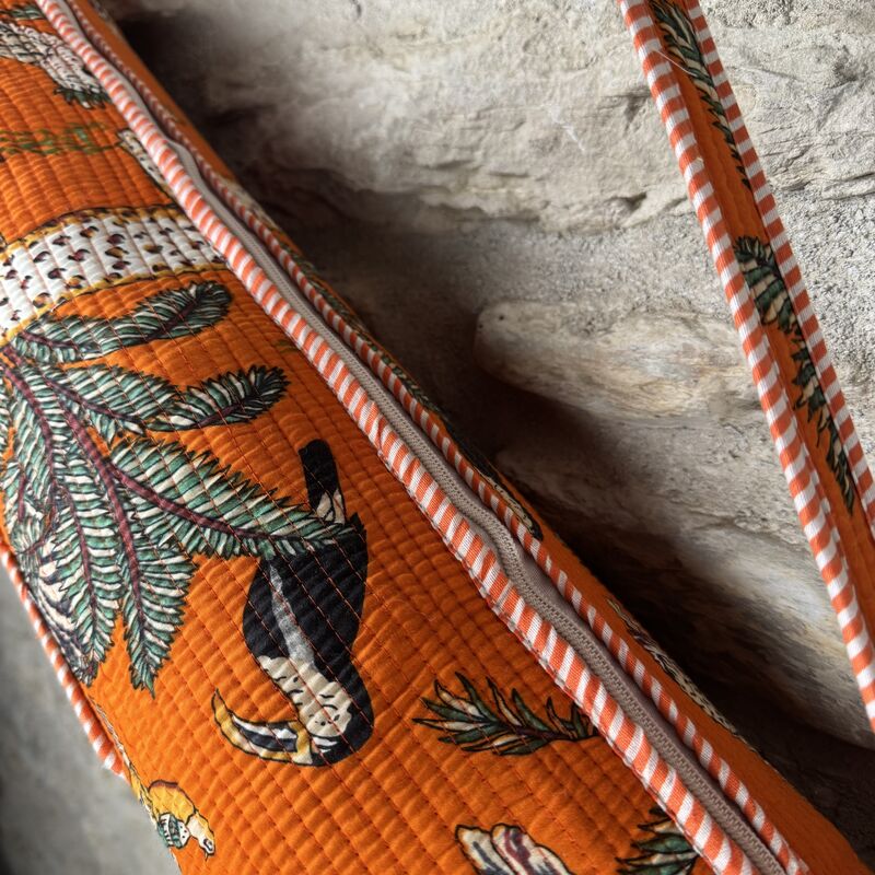 COTTON YOGA MAT BAG: orange, floral - product images  of 