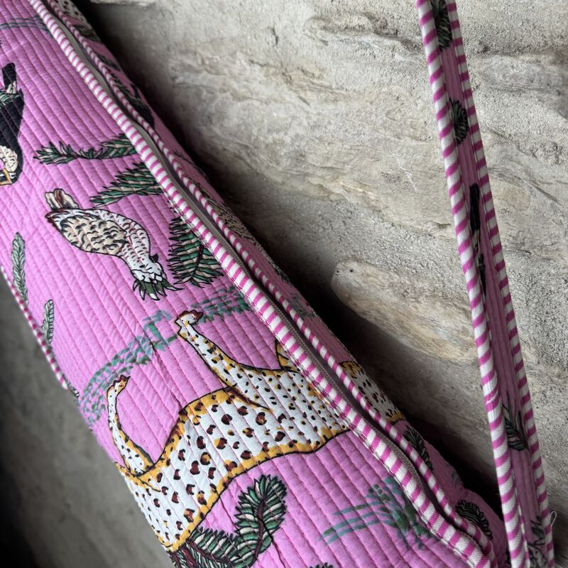 COTTON YOGA MAT BAG: pink, jungle  - product images  of 