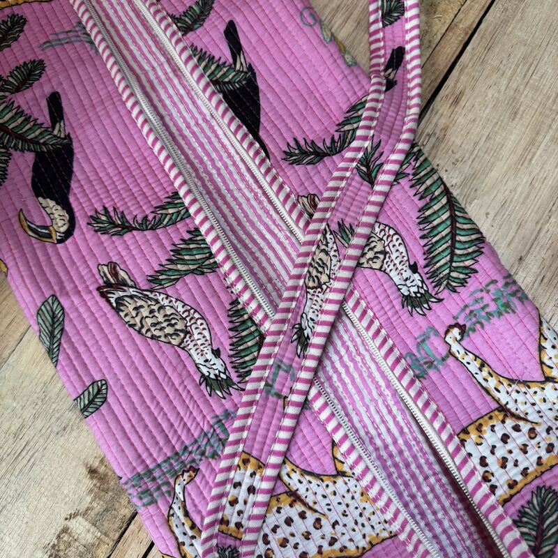 COTTON YOGA MAT BAG: pink, jungle  - product images  of 