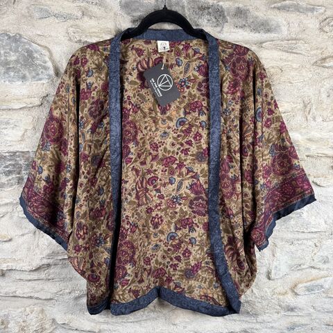 PETITE,KIMONO,STYLE,JACKET,UK8,to,UK12:,taupe,,mauve,,floral,Taupe, Purple, mauve, floral, Petite, Kimono, style, jacket, handmade, ireland 
