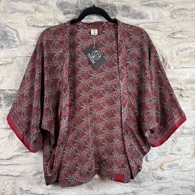 PETITE KIMONO STYLE JACKET UK8 to UK12: pink, red, blue - product images  of 