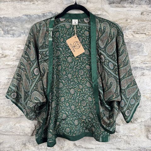 SALE,//,PETITE,KIMONO,STYLE,JACKET,UK8,to,UK12:,green,,floral,Green, floral , Petite, Kimono, style, jacket, handmade, ireland 