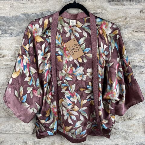 SALE,//,PETITE,KIMONO,STYLE,JACKET,UK8,to,UK12:,mauve,,floral,Mauve, floral , Petite, Kimono, style, jacket, handmade, ireland 